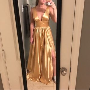 Elegant Gold Gown